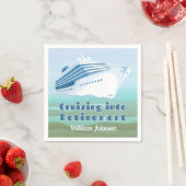 退職パーティークルージング航海の スタンダードカクテルナプキン (インサイチュ)