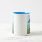 退職パーティークルージング航海の ツートーンマグカップ (中央)