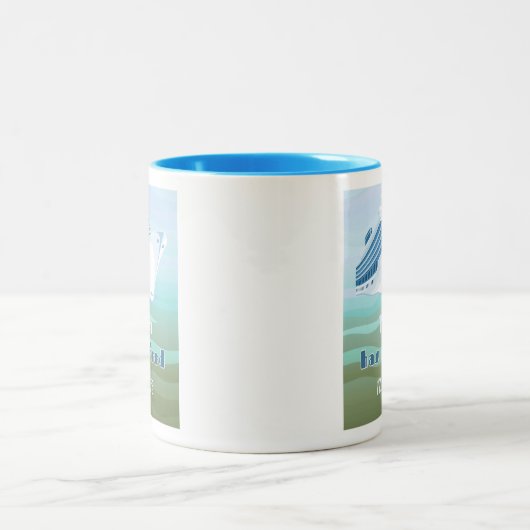 退職パーティークルージング航海の ツートーンマグカップ (中央)