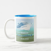 退職パーティークルージング航海の ツートーンマグカップ (左)