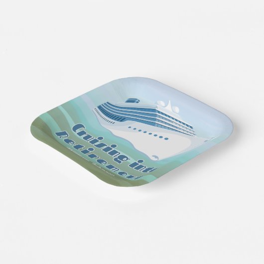 退職パーティークルージング航海の ペーパープレート (傾斜あり)