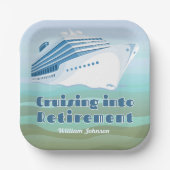 退職パーティークルージング航海の ペーパープレート (正面)