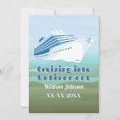 退職パーティークルージング航海の 招待状 (正面)