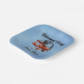 退職パーティーグローブ旅行飛行機場所 ペーパープレート (傾斜あり)