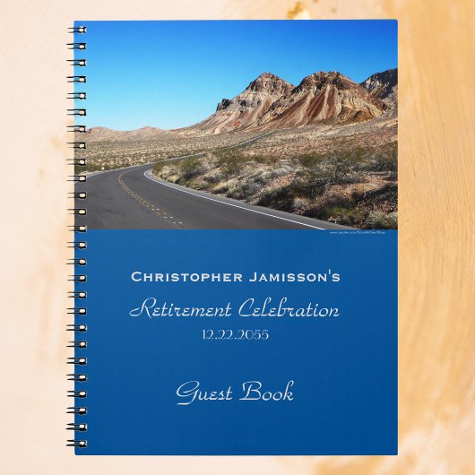 退職パーティーゲストブックのまわりにザベンド ノートブック