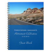 退職パーティーゲストブックのまわりにザベンド ノートブック (正面)