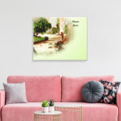 退職パーティーゲストブックオルタナティブ キャンバスプリント (インサイチュ (リビング))