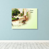 退職パーティーゲストブックオルタナティブ キャンバスプリント (インサイチュ (ウッドフロア))