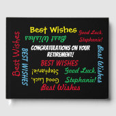 退職パーティーゲストブックカラフルおもしろい ゲストブック (正面)