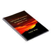 退職パーティーゲストブックコロブサンセットスパイラル ノートブック (右側)