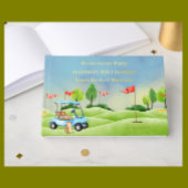 退職パーティーゴルフテーマ実在ゴールドフォイル ゲストブック