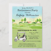 退職パーティーゴルフテーマ招待状 招待状 (正面)