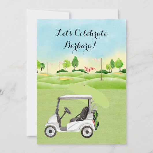 退職パーティーゴルフテーマ招待状 招待状 (裏面)