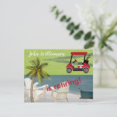 退職パーティーゴルフテーマ 案内状 (スタンド正面)