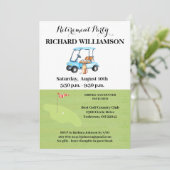 退職パーティーゴルフパーティの招待状 招待状 (スタンド正面)