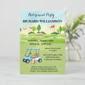 退職パーティーゴルフパーティー 招待状 (スタンド正面)