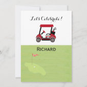 退職パーティーゴルフパーティー 招待状 (裏面)