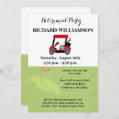 退職パーティーゴルフパーティー 招待状 (正面/裏面)