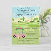 退職パーティーゴルフパーティー 招待状 (スタンド正面)