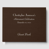 退職パーティーサインインブックのテクスチャフェイク付きラップ ゲストブック (正面)