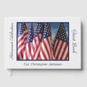 退職パーティーサインインブック、アメリカ国旗 ゲストブック (正面)