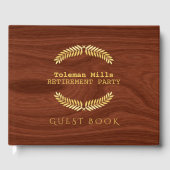 退職パーティーサインイン | 木目エレガントの外観 ゲストブック (正面)