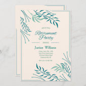 退職パーティーシダ 招待状 (正面/裏面)