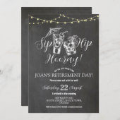 退職パーティーシップお尻ホレイカクテルチョーク 招待状 (正面/裏面)