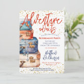 退職パーティースーツケースアドベンチャー待ち 招待状 (スタンド正面)