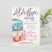 退職パーティースーツケースアドベンチャー待ち 招待状 (スタンド正面)