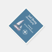 退職パーティーセイル遠くに航海のテーマ スタンダードカクテルナプキン (角)