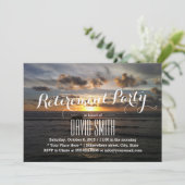 退職パーティートロピカルサンセットビーチ 招待状 (スタンド正面)