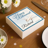 退職パーティーナプキンスと飛行機デザイン スタンダードカクテルナプキン