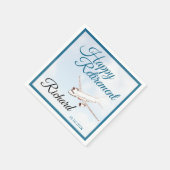 退職パーティーナプキンスと飛行機デザイン スタンダードカクテルナプキン (角)