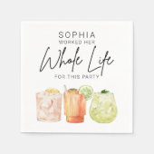 退職パーティーナプキンスパーティーデコ スタンダードカクテルナプキン (正面)