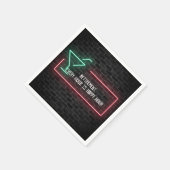 退職パーティーネオン\サイン スタンダードカクテルナプキン (角)