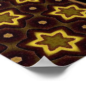 退職パーティーバナー名前をカスタムする金ゴールド黒 ポスター (角)