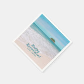 退職パーティービーチシーンペーパーナプキン スタンダードカクテルナプキン (角)