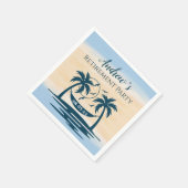 退職パーティービーチパームツリーズ スタンダードカクテルナプキン (角)