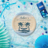 退職パーティービーチパームツリーズ ペーパープレート (パーティー)