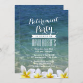 退職パーティービーチフローラ 招待状 (正面/裏面)