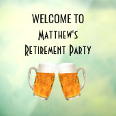 退職パーティービール応援ウェルカムサイン ウィンドウサイン (シート3)