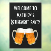 退職パーティービール応援ウェルカムサイン ウィンドウサイン (シート3)