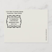 退職パーティーフォトカード日付ヴィンテージの保存 案内ポストカード (裏面)