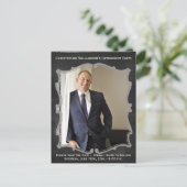 退職パーティーフォトカード日付ヴィンテージの保存 案内ポストカード (スタンド正面)