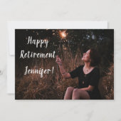 退職パーティーフォトカード 招待状 (正面)