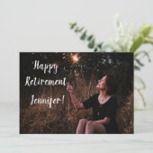 退職パーティーフォトカード 招待状 (スタンド正面)