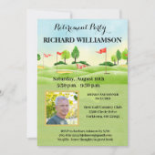 退職パーティーフォトゴルフパーティー 招待状 (正面)