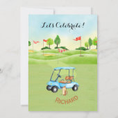 退職パーティーフォトゴルフパーティー 招待状 (裏面)