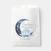 退職パーティーブルーロータスフラワー フェイバーバッグ (正面)